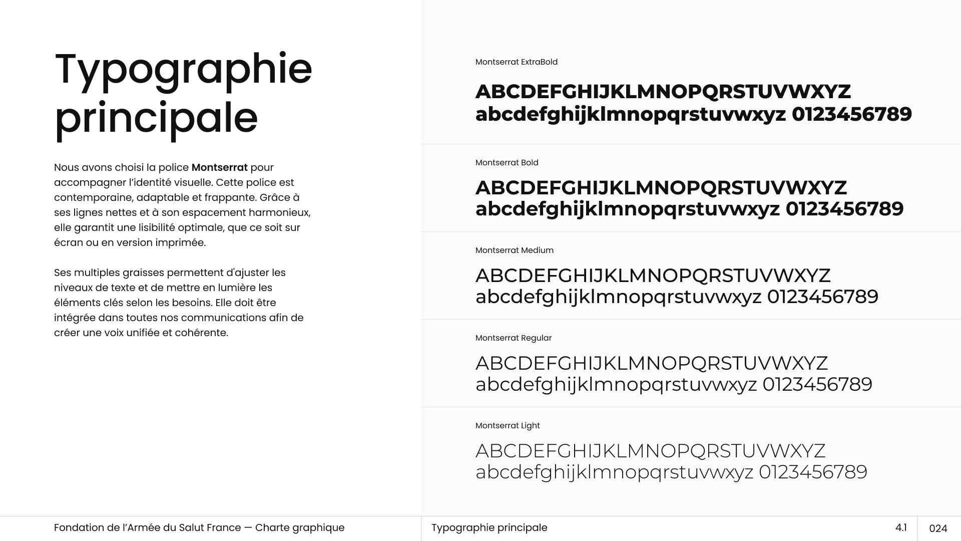 Typographies de l'Armée du Salut
